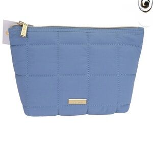 Conair Clutch Quilted Blue Cosmetic Bag NWT